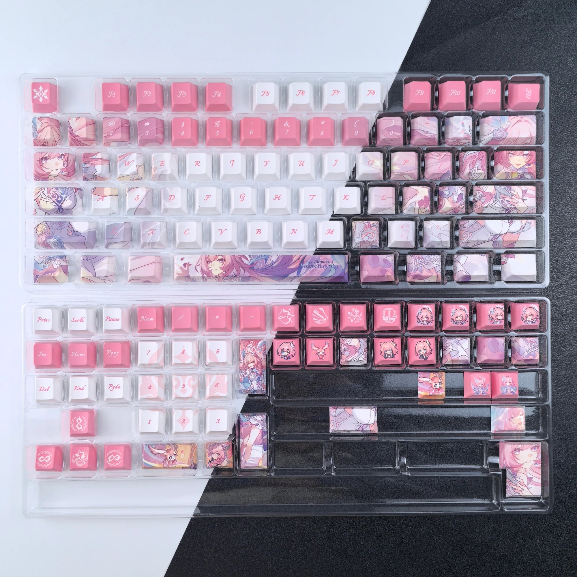 Cyrene Keycaps Cherry Profile Honkai:Star Rail Cartoon Anime Game Keycap Five-Sided Sublimation PBT Custom Pink Keyboard Caps
