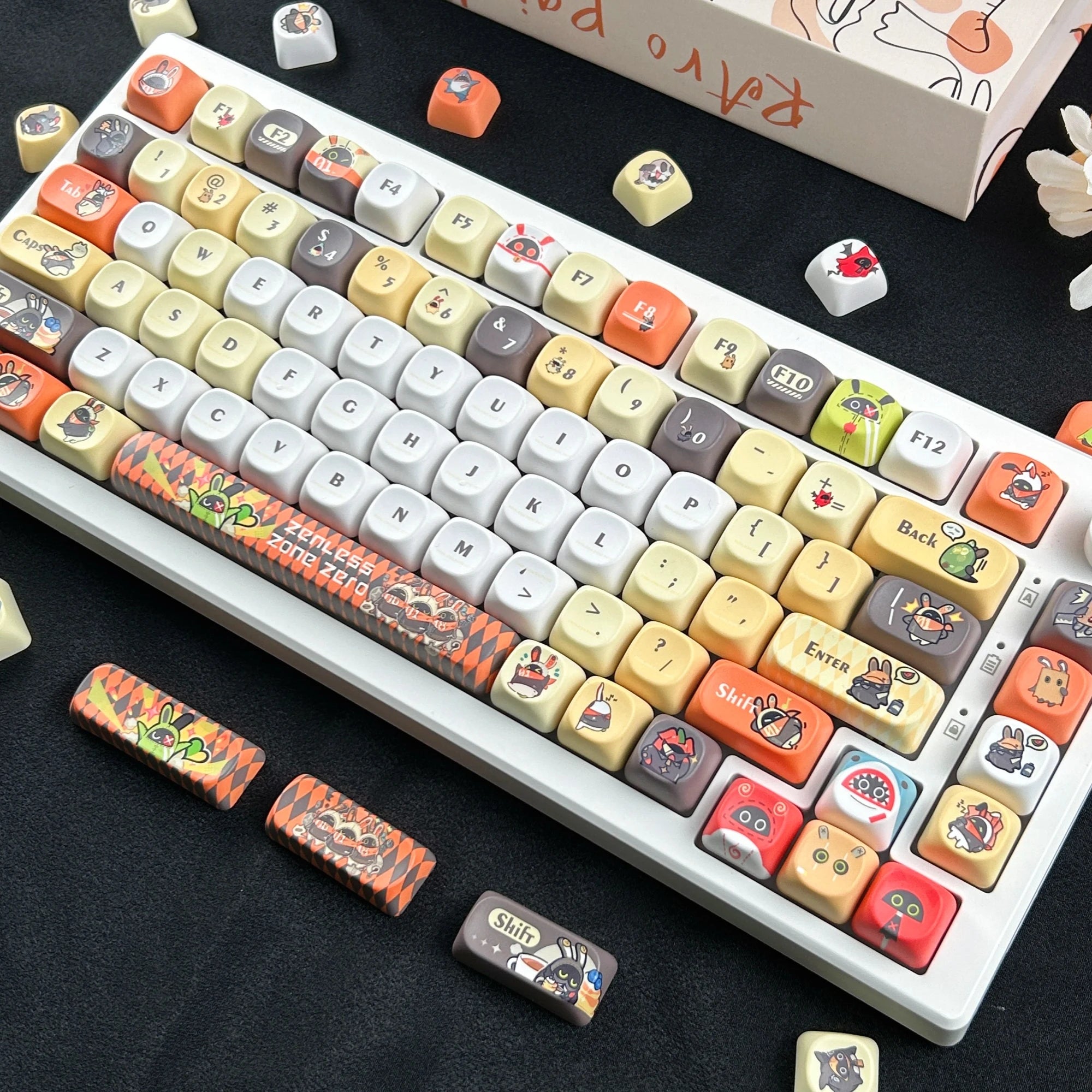 Original Bangboo Keycaps MOA Cartoon Cute ZZZ Anime Game Keyboard Caps PBT Custom Zenless Zone Zero Mechanical Keycap