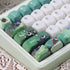 Little Black Cat Keycap MOA Profile Ceramic Texture Cute Keycaps PBT+PC Material White and Green Glaze Mechanical Keyboard Caps