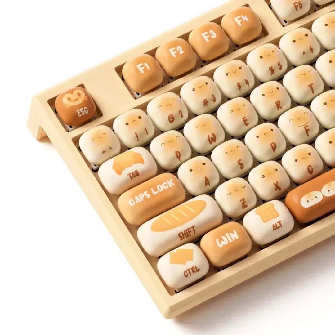 Close-up of the bread-shaped Mantou keycap design
