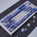 Close-up of the Furina blue sublimation print