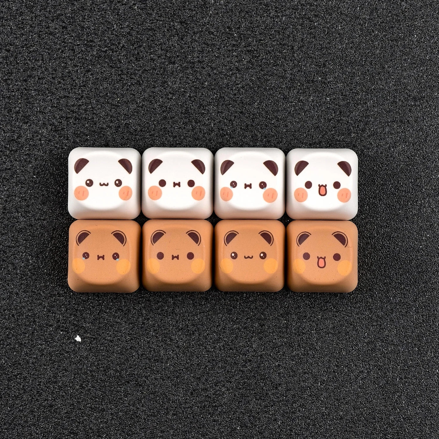 Bubu & Yier Keycap Accent Pack, 8-piece panda and bear PBT keycaps, MOA profile