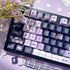 Eat a Grape Theme Keycap PBT Thermal Sublimation Cute Black Purple Pixel Style Keycaps for Mechanical Keyboard Cherry Profile