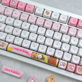 Bubu and Yier panda and bear keycap close-up