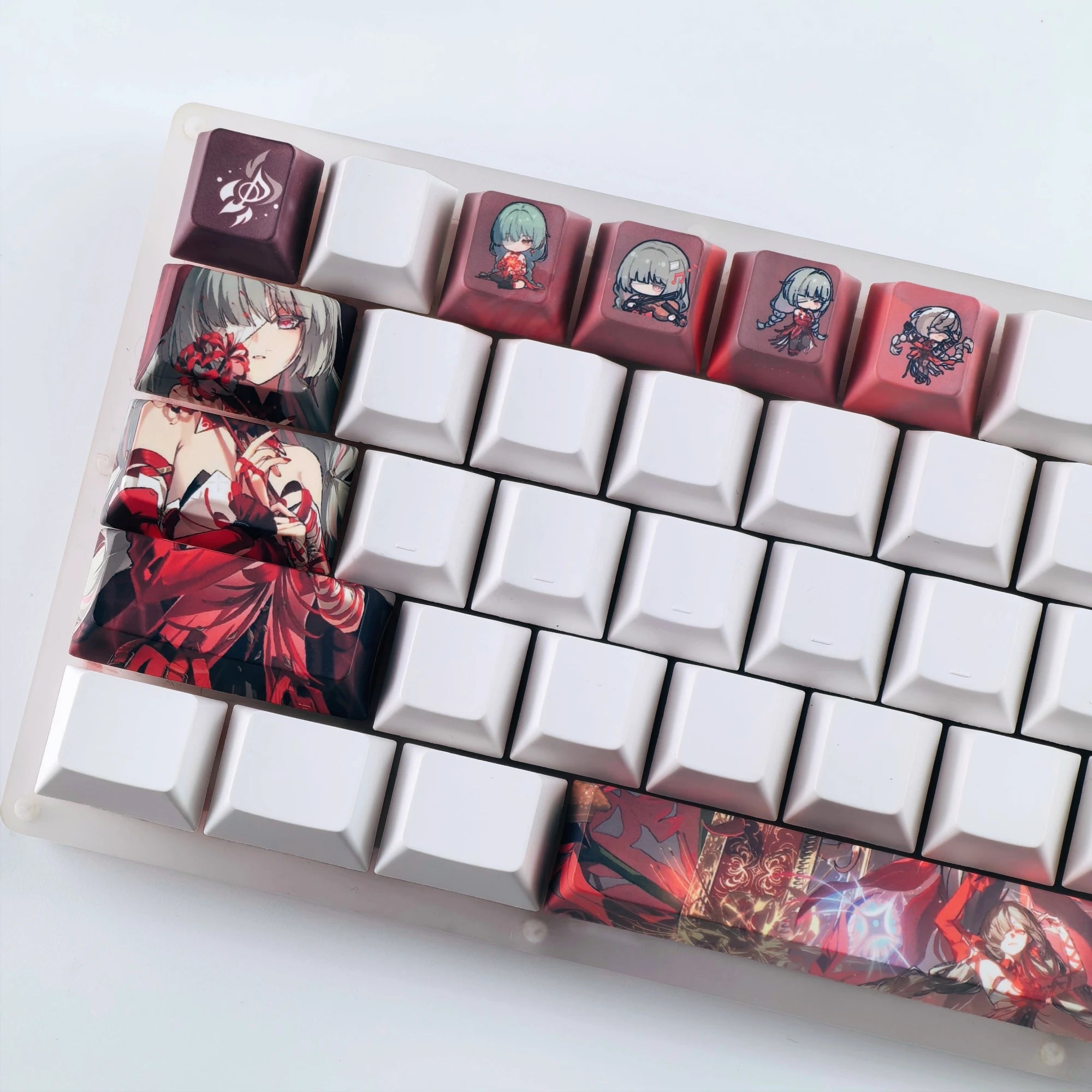 Phrolova Keycap 12Keys Cherry Profile PBT Custom Wuthering Waves Anime Game Supplement Keycaps for Mechanical Keyboard