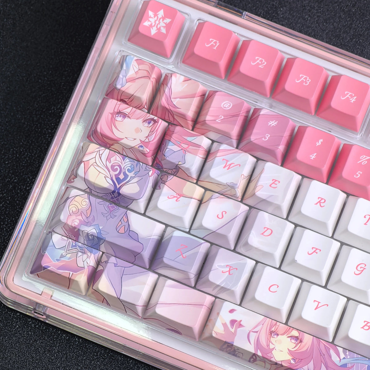 Cyrene Honkai Star Rail Keycap Set, full PBT keycap set, Cherry profile