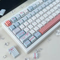 Close-up of the Sweet Bobo heart and bow keycap design