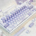 Gradient Purple Keycap FOA Cherry Profile PBT Custom Butterfly Star Element Romantic Keycaps for Mechanical Keyboard