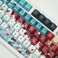 Dan Heng Honkai Star Rail PBT keycaps installed on a mechanical keyboard