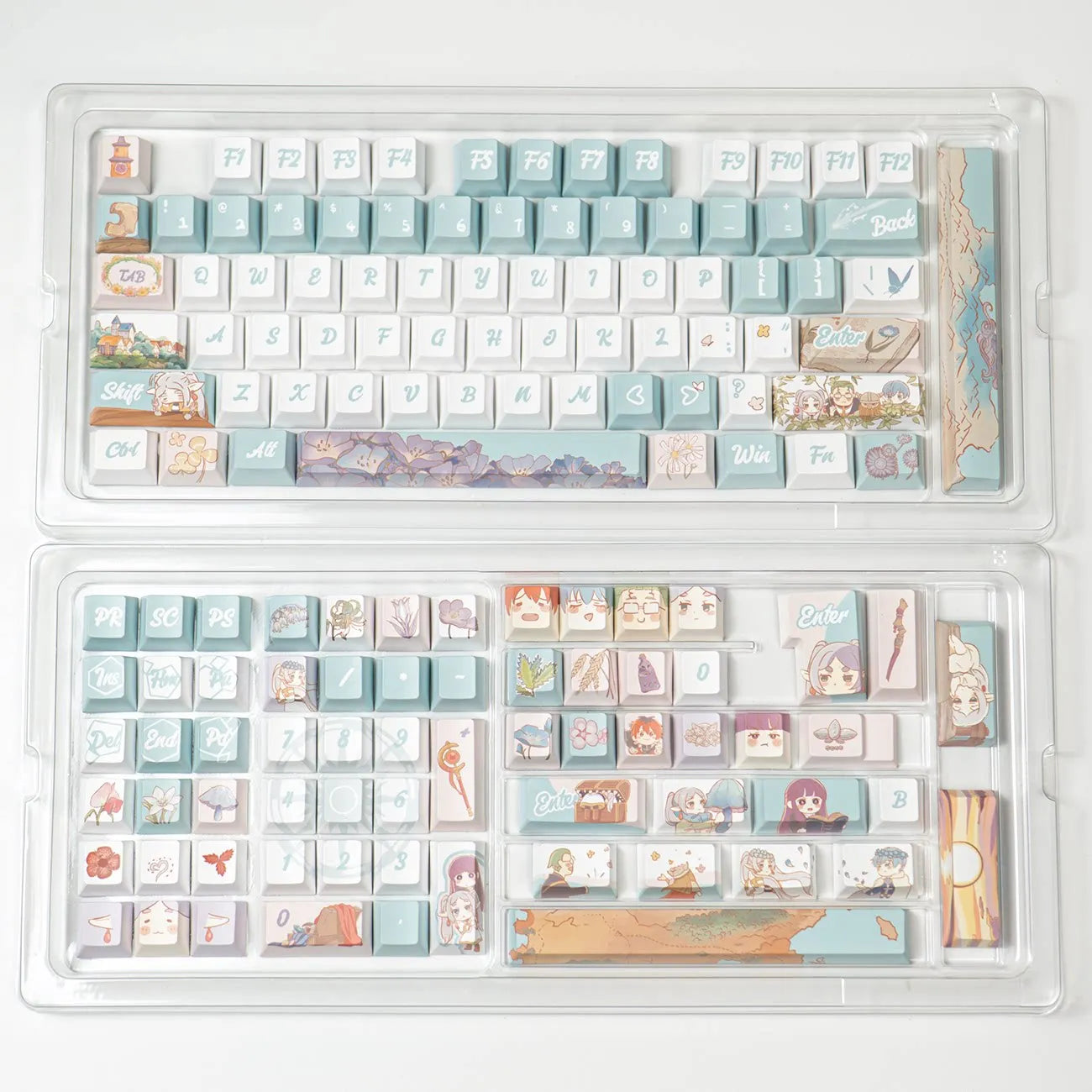 Close-up of the Frieren keycap detail