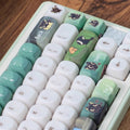 Close-up of the black cat accent design on the Black Cat Keycap Set