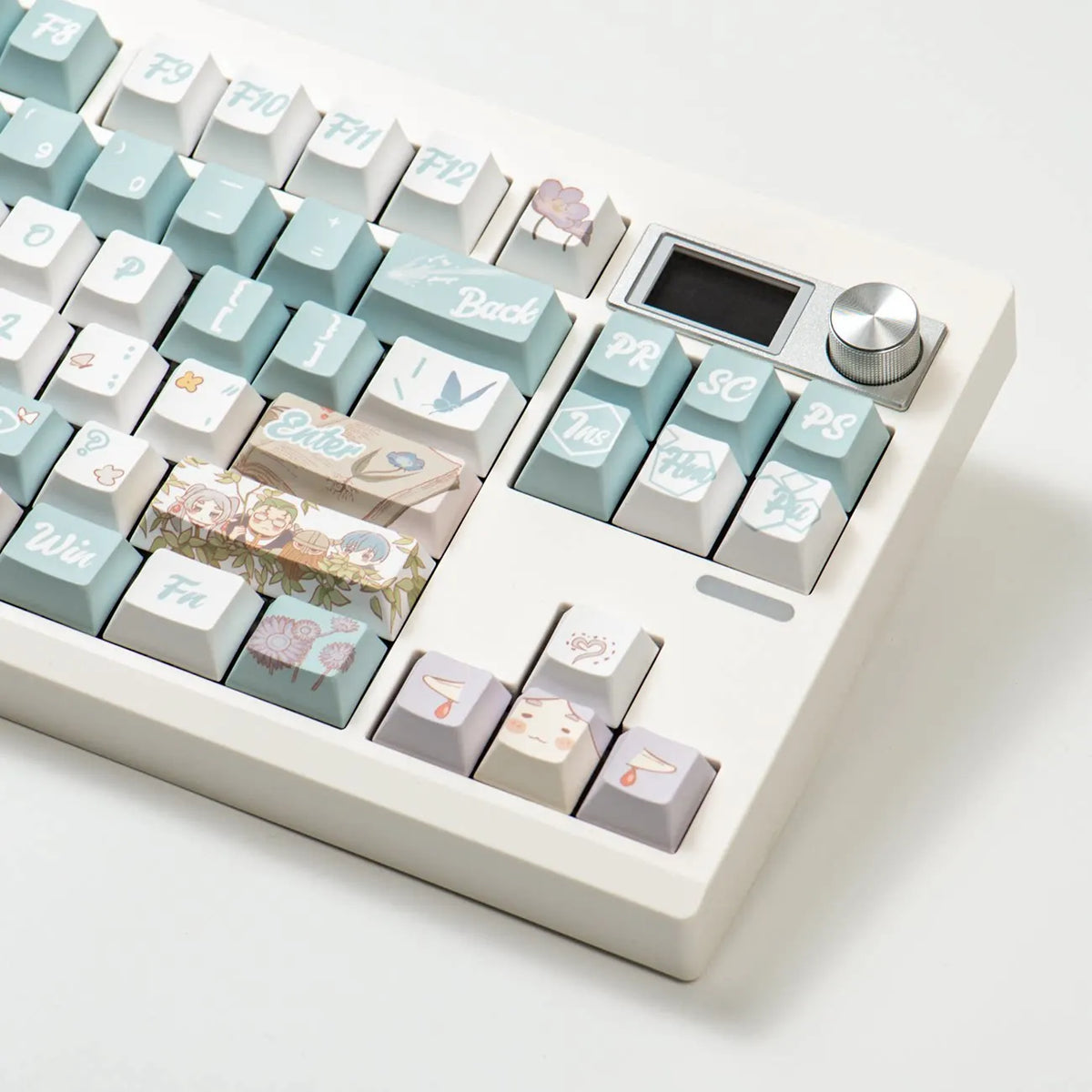 Frieren PBT keycaps installed on a mechanical keyboard