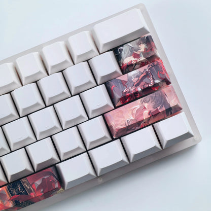 Phrolova Keycap 12Keys Cherry Profile PBT Custom Wuthering Waves Anime Game Supplement Keycaps for Mechanical Keyboard