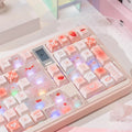 Strawberry Patch PBT keycaps installed on a mechanical keyboard