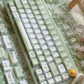 Close-up of the Summer Rain keycap texture