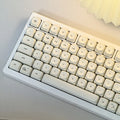 Whiskers Cat-Ear PBT keycaps installed on a mechanical keyboard