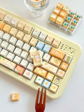 Mango Yogurt Bear PBT keycaps, full set overview