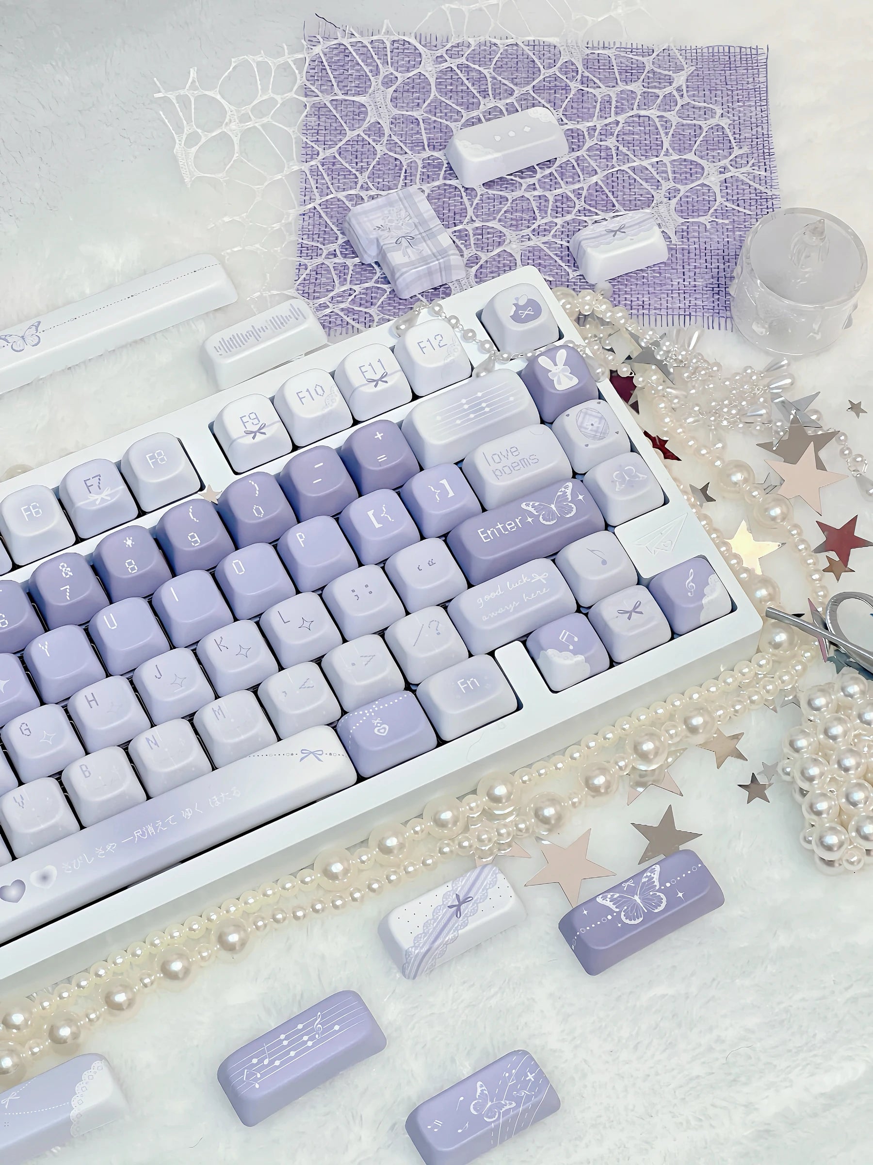 Moonlit Butterfly Keycap Set - 144pc PBT