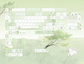 Summer Rain Keycap Set - 130pc Green PBT