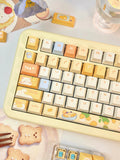Mango Yogurt Bear keycap close-up, alternate angle