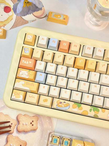 Mango Yogurt Bear Keycap Set - PBT