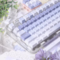Moonlit Butterfly PBT keycaps installed on a mechanical keyboard
