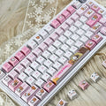 Close-up of the Bubu and Yier round keycap design
