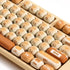 Cute Bread Keycap 138 Keys MOG PBT Thermal Sublimation round Mantou Keycaps for DIY Mechanical Keyboard Ergonomic Key Caps Gifts