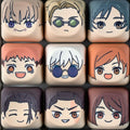 Close-up of the Jujutsu Kaisen character keycap designs