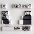 Kaneki Ken Keycaps 12PCS Cherry Profile PBT Thermal Sublimation Mechanical Keyboard Caps Tokyo Ghoul Anime Character Keycap