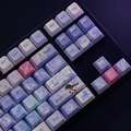 Columbina Genshin Impact Keycap Set - PBT on a dark violet-lit backdrop