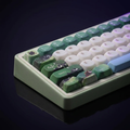 Black Cat Keycap Set - 134pc PBT+PC on a dark violet-lit backdrop