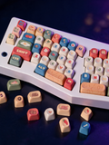 Instant Noodle keycap macro close-up, Midnight Atelier lighting